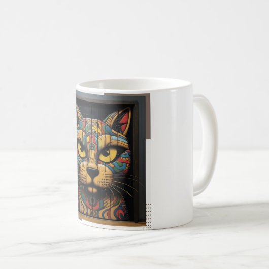 Fine Art Cat Design Kaffeetasse (VorderseiteRechts)