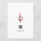 Fine Art Floral Wedding Invitation Template Einladung (Rückseite)