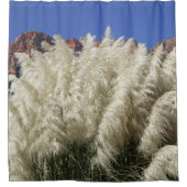 Fine Art Foto Weißer Zierpampas Grass Utah Duschvorhang (Vorderseite)