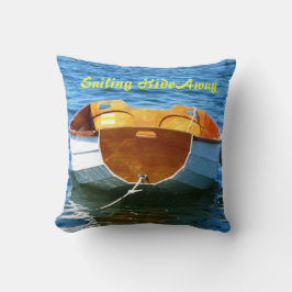 Fine Art Foto Wood Boat Throw Kissen