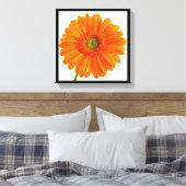 Fine Art Fotografy Orange Gerbera Daisy Blume Leinwanddruck (Insitu (Schlafzimmer))