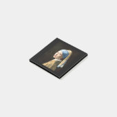 Fine Art Girl with Pearl Earring by Vermeer Post-it Klebezettel (angewinkelt)