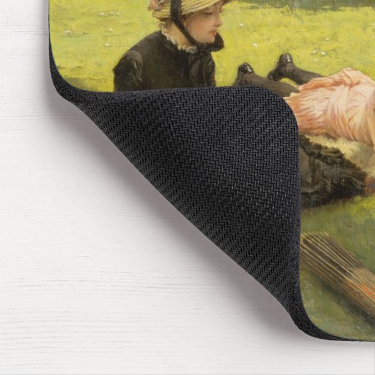 Fine Art in Full Sunlight - James Tissot Gemälde Mousepad (Ecke)