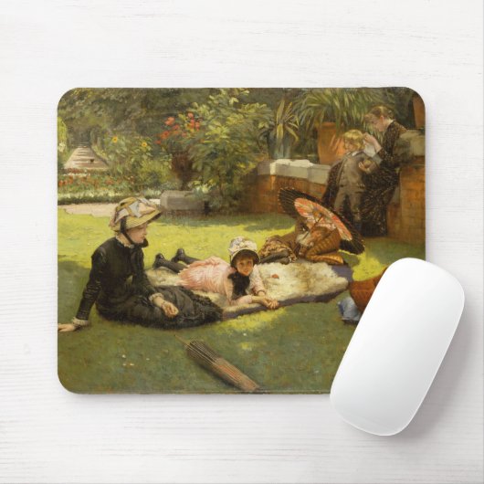Fine Art in Full Sunlight - James Tissot Gemälde Mousepad (Mit Mouse)