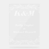  Fine Art Inspired Wedding Signage Acrylschild (Vorderseite)
