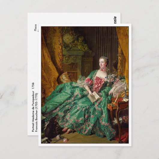 Fine Art Madame de Pompadour von Francois Boucher Postkarte (Vorne/Hinten)