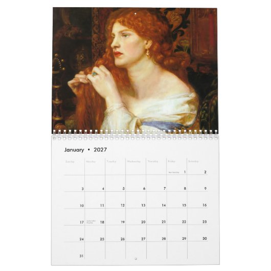 Fine Art Masterpiece 2012 Calendar Kalender (Jan 2027)