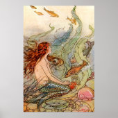 Fine Art Mermaid Ilustration Poster (Vorne)
