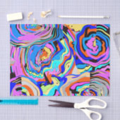 Fine Art Modern Abstrakte Blume Chic  Seidenpapier (Handwerk)