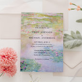 Fine Art Monet Water Lilies Wedding Invitation Einladung