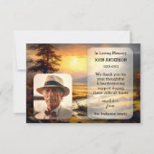 Fine Art Nature Beileid Foto Vielen Dank Karte (Rückseite)