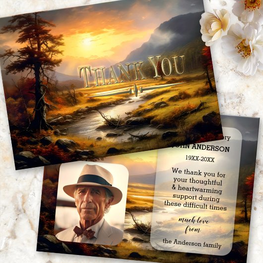 Fine Art Nature Beileid Foto Vielen Dank Karte