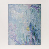 Fine Art Painting Sea Port Ships Bridge Light Blue Puzzle (Vertikal)