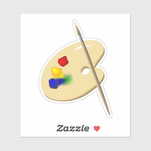 Fine Art Pallet und Brush Aufkleber (Blatt)