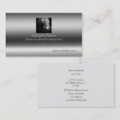 Fine Art Pony Head und Mane auf Metallic-Effekt Visitenkarte (Vorne/Hinten)