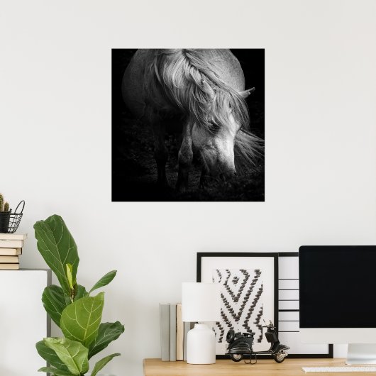 Fine Art Pony Head und Mane Print Poster (Heimbüro)