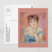 Fine Art Portrait Actress Jeanne Samary Renoir Postkarte (Vorne/Hinten)