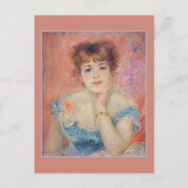 Fine Art Portrait Actress Jeanne Samary Renoir Postkarte