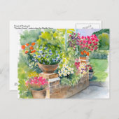 Fine Art Post Card - Gartenlandschaft, Farbe Wasse Postkarte (Vorne/Hinten)