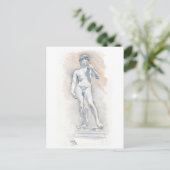 Fine Art Postcard - David Skulptur von Michelangel Postkarte (Stehend Vorderseite)