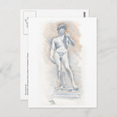 Fine Art Postcard - David Skulptur von Michelangel Postkarte (Vorne/Hinten)