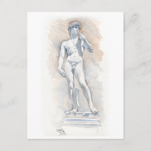 Fine Art Postcard - David Skulptur von Michelangel Postkarte (Vorderseite)