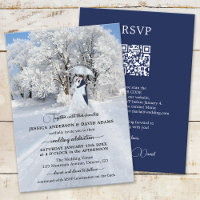 Fine Art QR Code Winter Wonderland Wedding