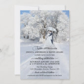Fine Art QR Code Winter Wonderland Wedding Einladung (Vorderseite)