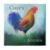 Fine Art Rooster Painting Kitchen Tile Fliese (Vorderseite)