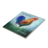 Fine Art Rooster Painting Kitchen Tile Fliese (Seite)