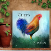 Fine Art Rooster Painting Kitchen Tile Fliese