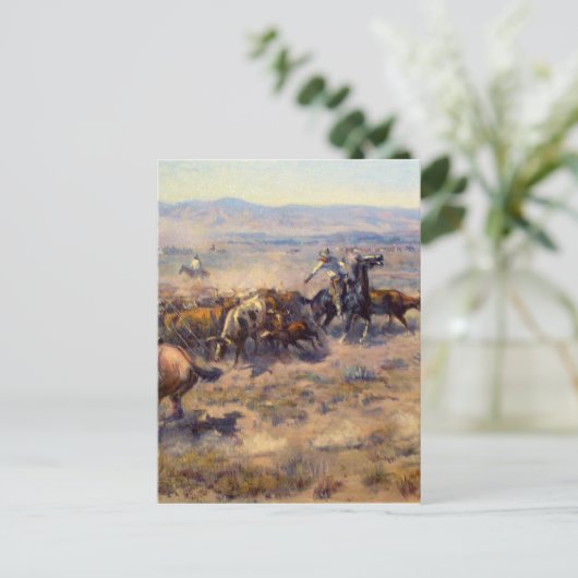 Fine Art Roundup von Charles Marion Russell Postkarte (Stehend Vorderseite)