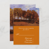 Fine Art RSVP Karten für Hochzeiten im Herbst. (Vorne/Hinten)