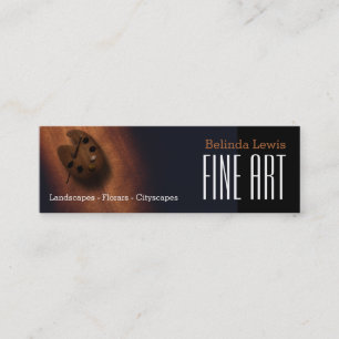 Fine Art Sepia Oil Painter Mini Visitenkarte