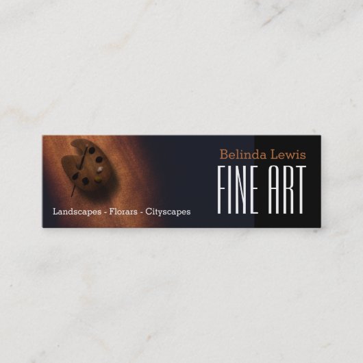 Fine Art | Sepia Oil Painter Mini Visitenkarte (Vorderseite)