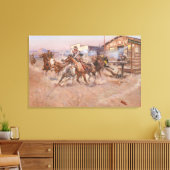 Fine Art Smoke von a 45 von Charles Marion Russell Leinwanddruck (Insitu (Wohnzimmer))