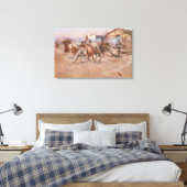Fine Art Smoke von a 45 von Charles Marion Russell Leinwanddruck (Insitu (Schlafzimmer))
