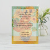 Fine Art VAn Gogh Sonnenblumen Christliche Hochzei Einladung (Stehend Vorderseite)