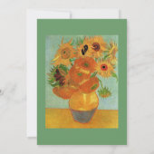 Fine Art VAn Gogh Sonnenblumen Christliche Hochzei Einladung (Rückseite)
