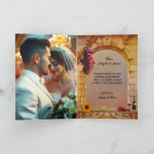 Fine Art Vineyard Anniversary Congratulations Karte (Innenseite)