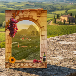 Fine Art Vineyard Anniversary Congratulations Karte