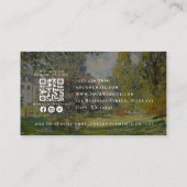 Fine Art, Vintag, QR Code Event Fotograf Visitenkarte (Rückseite)