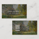 Fine Art, Vintag, QR Code Event Fotograf Visitenkarte (Vorne/Hinten)