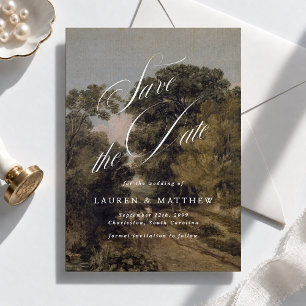 Fine-Art-Vintage-Eichenlandschaft - Hochzeitseinla Save The Date