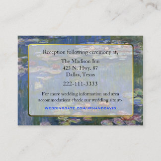 Fine Art Water Lilies Hochzeitskarten Begleitkarte