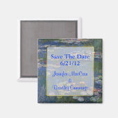 Fine Art Water Lilies Wedding Save the Date Magnet (Vorderseite/Rückseite)