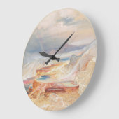 Fine Art Watercolor Minerva Terreni da Valentino Große Wanduhr (Winkel)