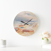 Fine Art Watercolor Minerva Terreni da Valentino Große Wanduhr (Zuhause)