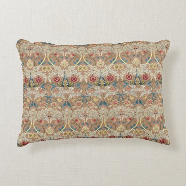 Fine Art William Morris Floral Stickerei Dekokissen (Vorderseite)