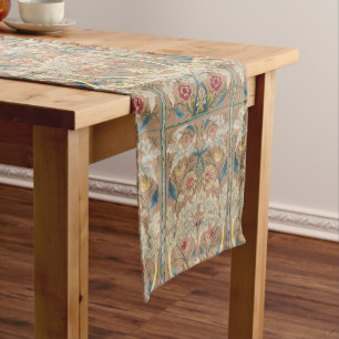 Fine Art William Morris Floral Stickerei Kurzer Tischläufer